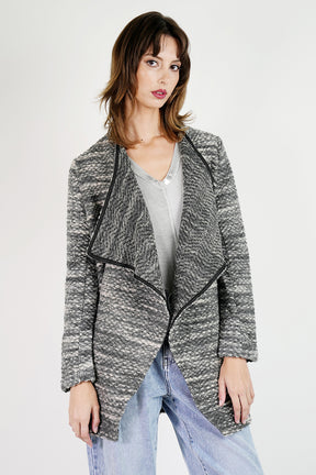 Grey Wool Hanky Cardigan