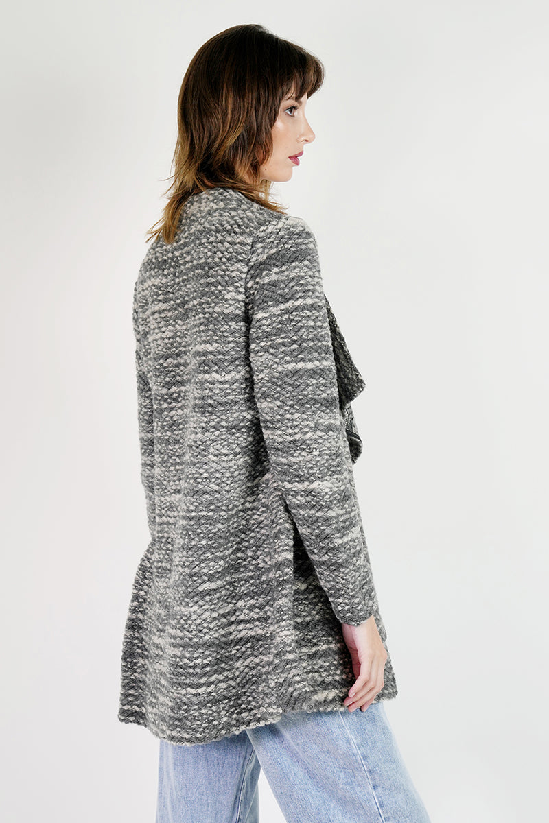 Grey Wool Hanky Cardigan