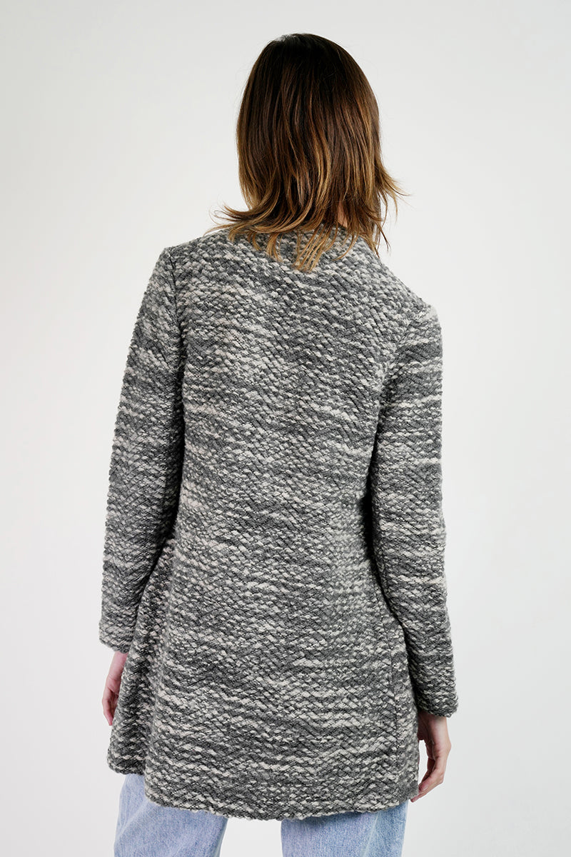 Grey Wool Hanky Cardigan