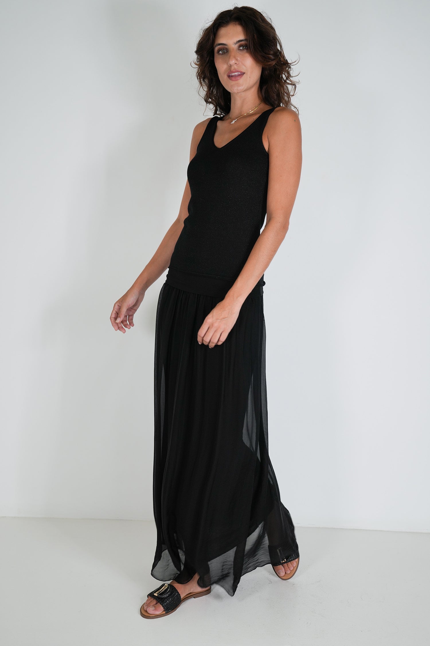 Black Shimmer Vest