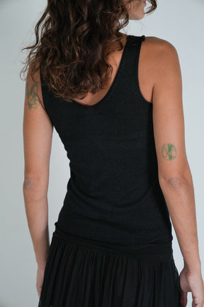 Black Shimmer Vest