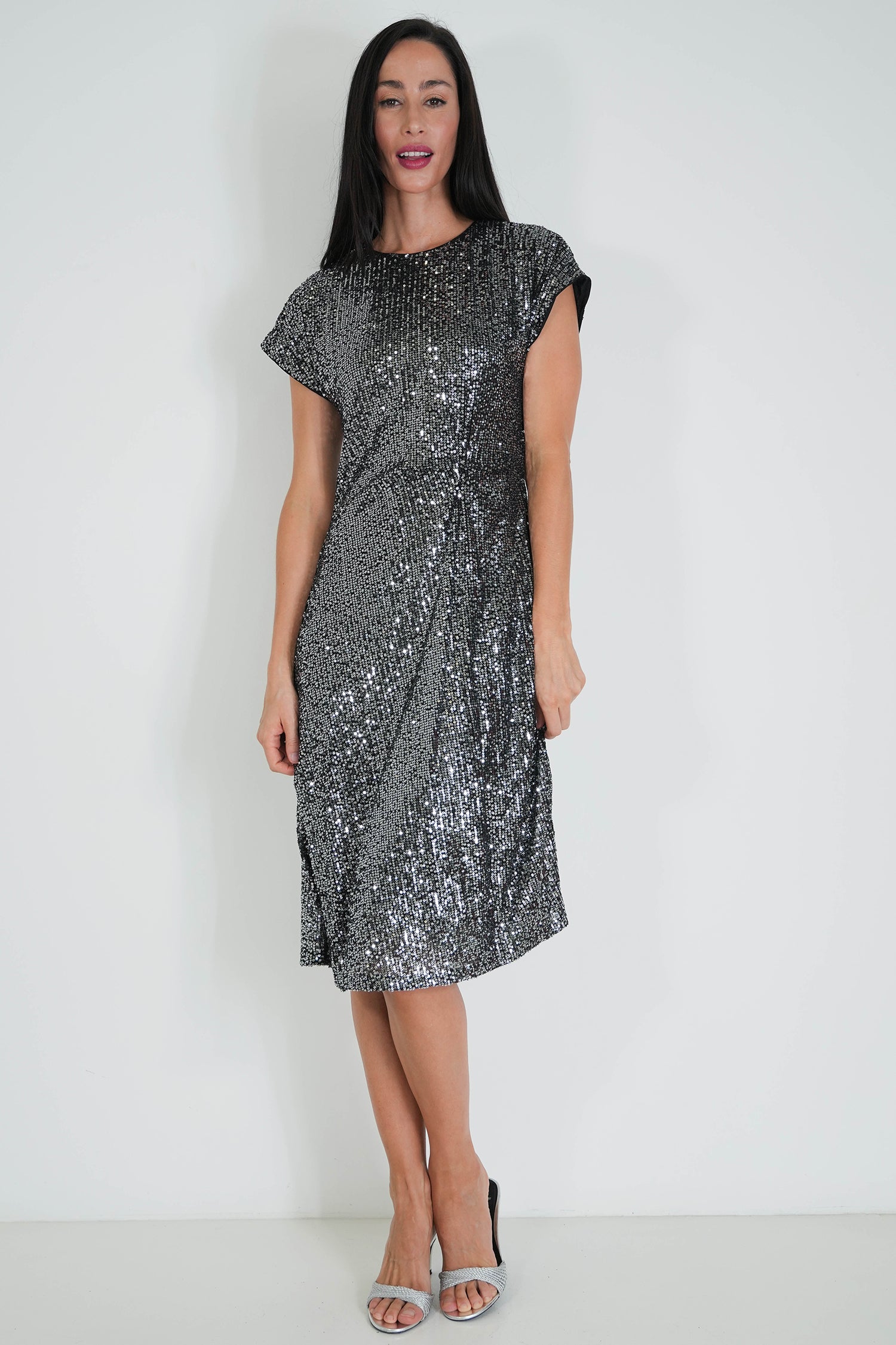 Black Sequin Angelina Dress