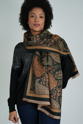 Black and Taupe Shakira Scarf