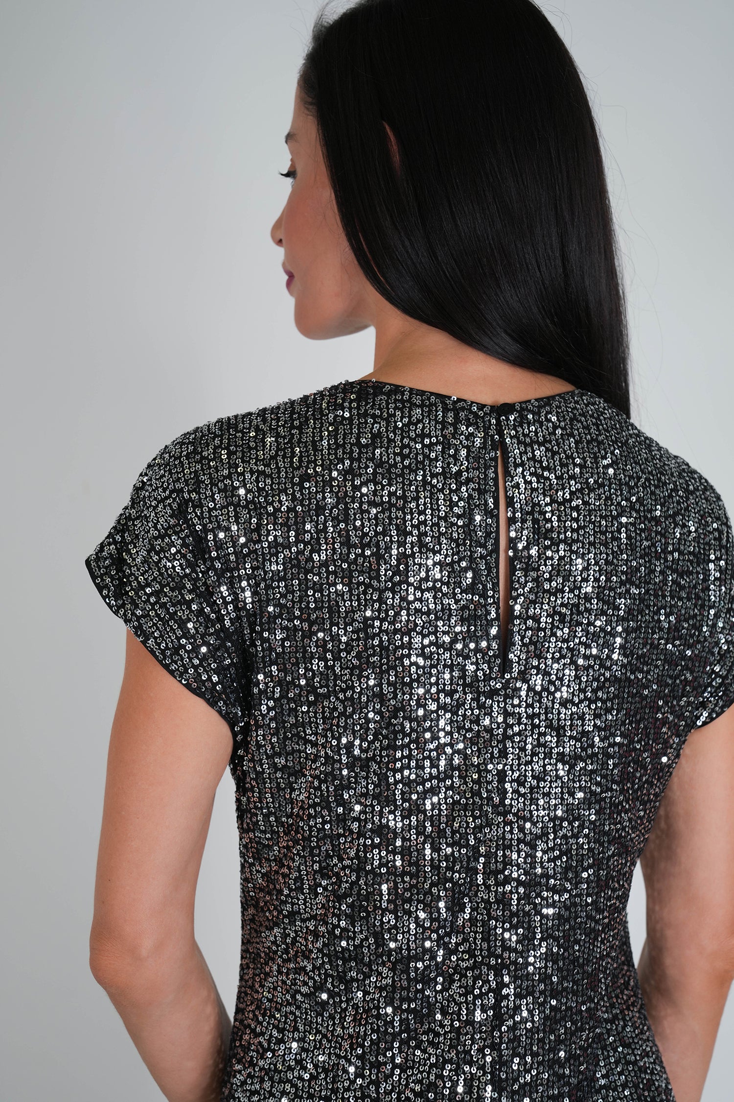 Black Sequin Angelina Dress