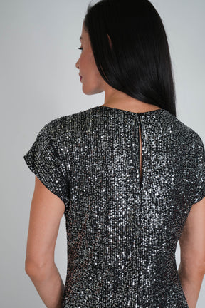 Black Sequin Angelina Dress