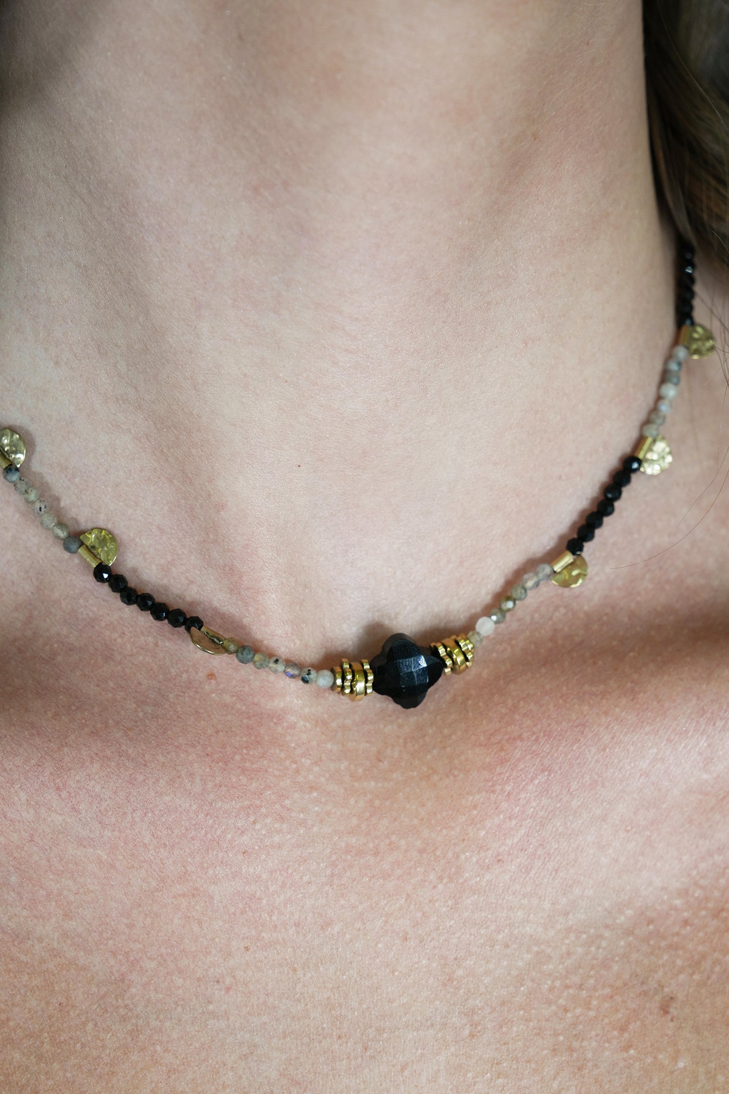 Black Shelly Necklace, necklace from Something Pretty, alternative view