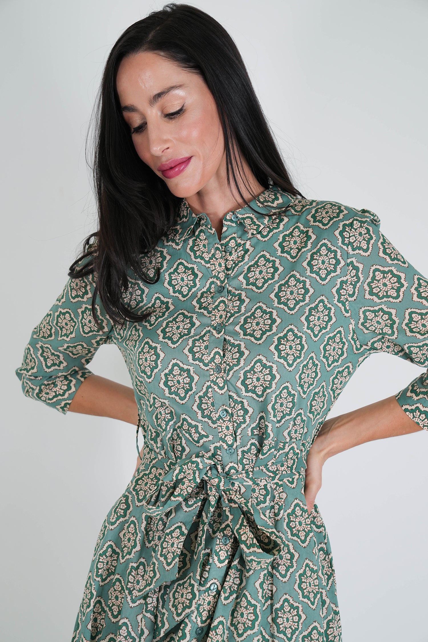 Sage Diyana Shirt Dress