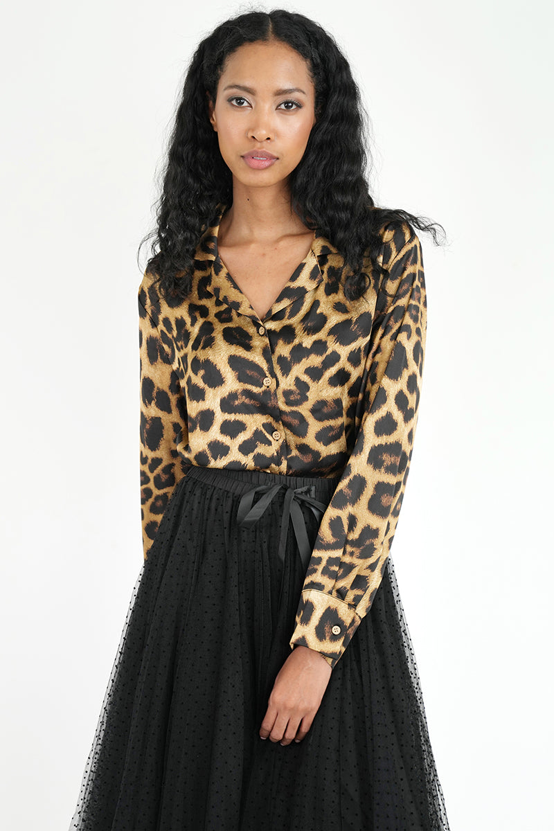 Fran Leopard Blouse