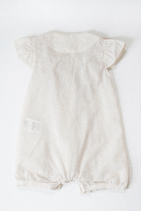 Beige Polly Button Romper