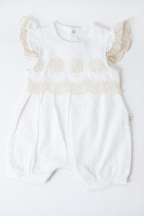 White Charlotte Romper