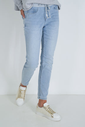 Blue Hibiscus Reversible Jean