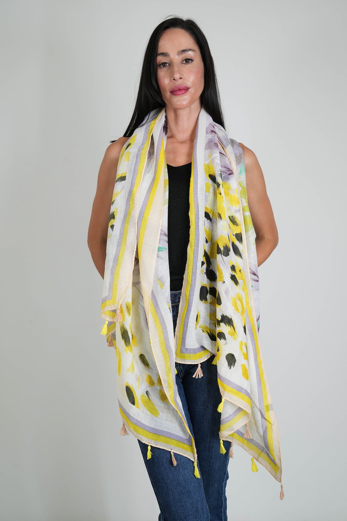 Yellow Leopard Scarf