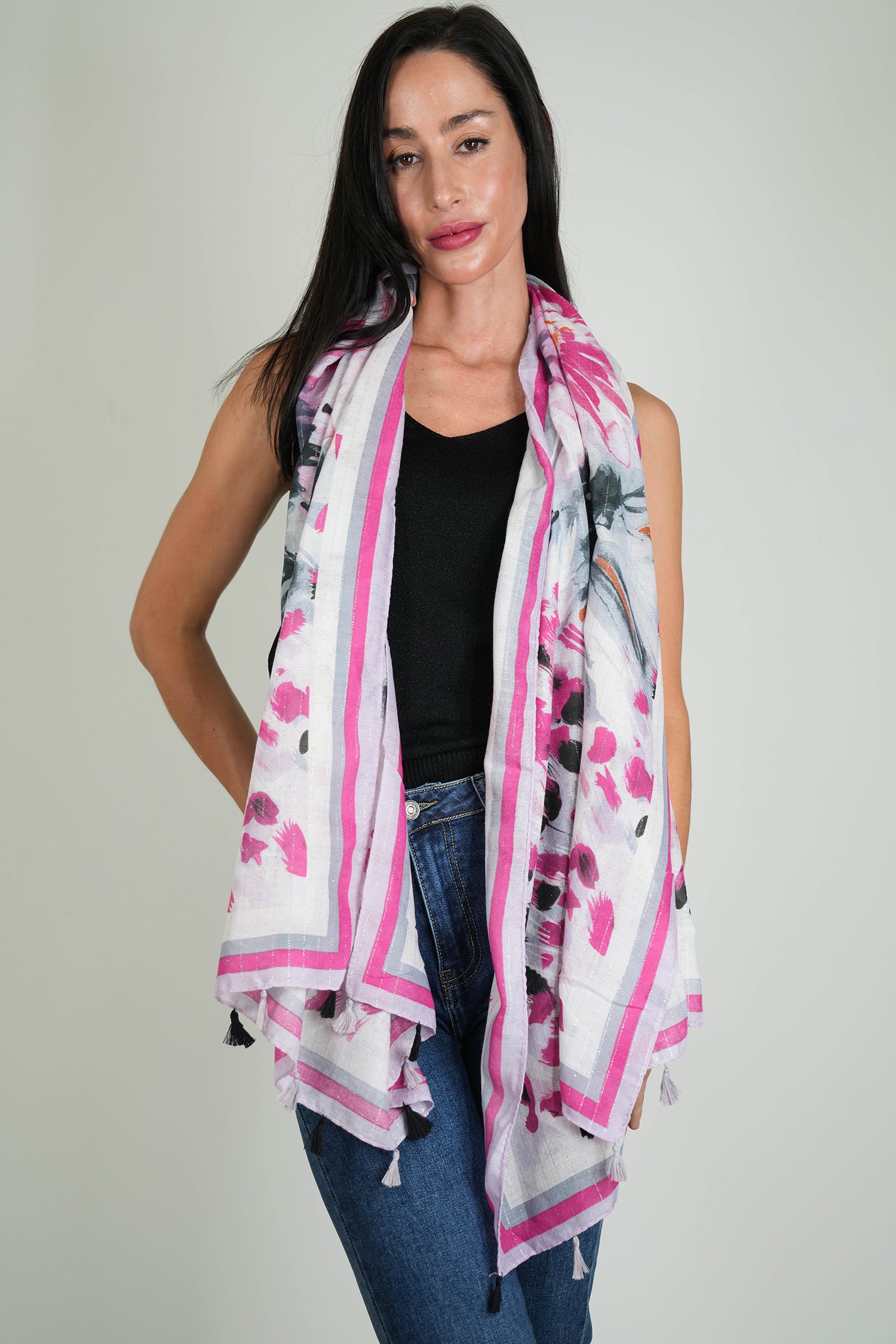 Pink Leopard Scarf