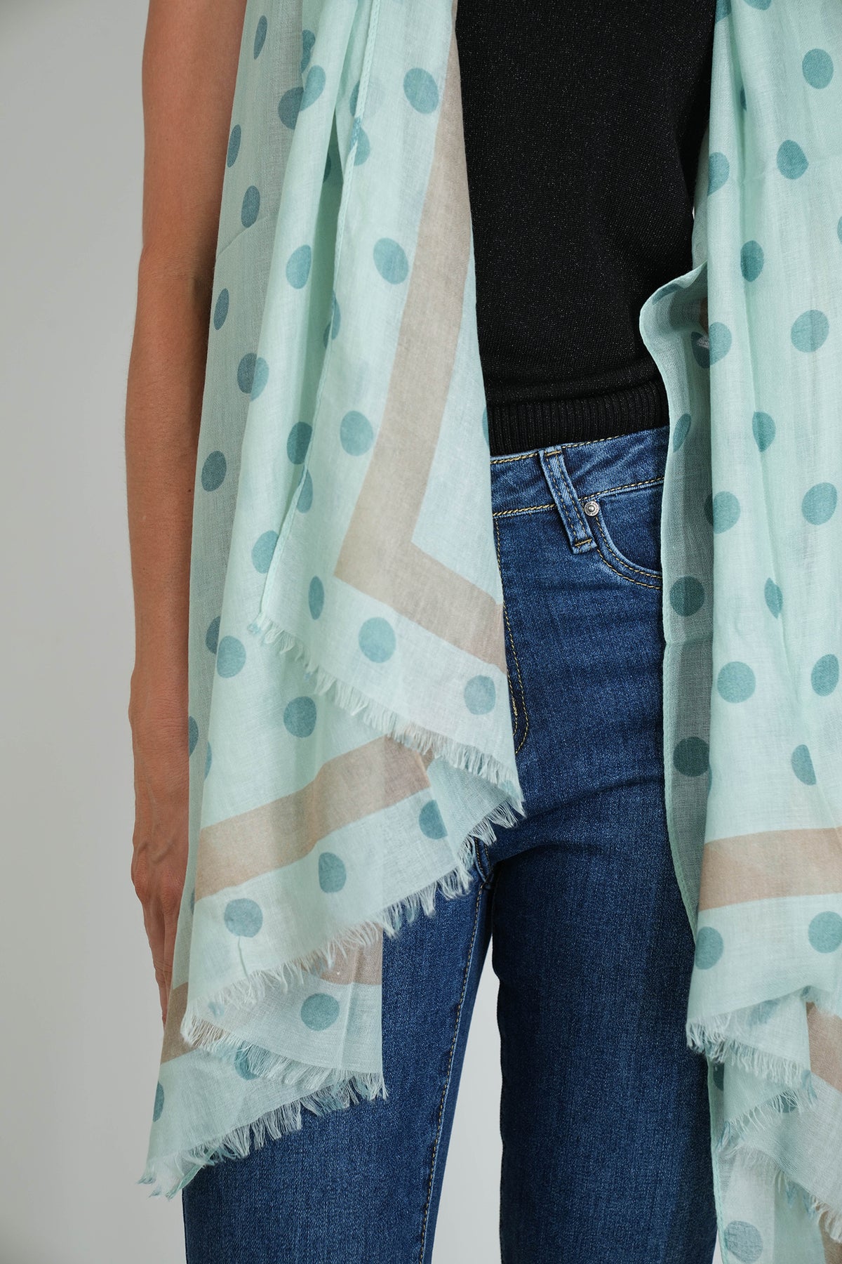 Mint Spotted Scarf