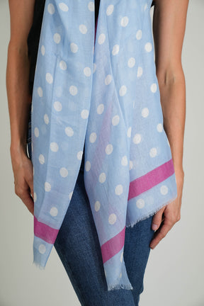 Baby Blue Spotted Scarf