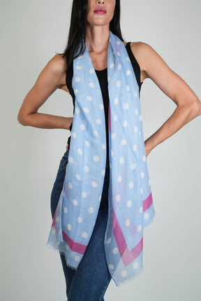 Baby Blue Spotted Scarf