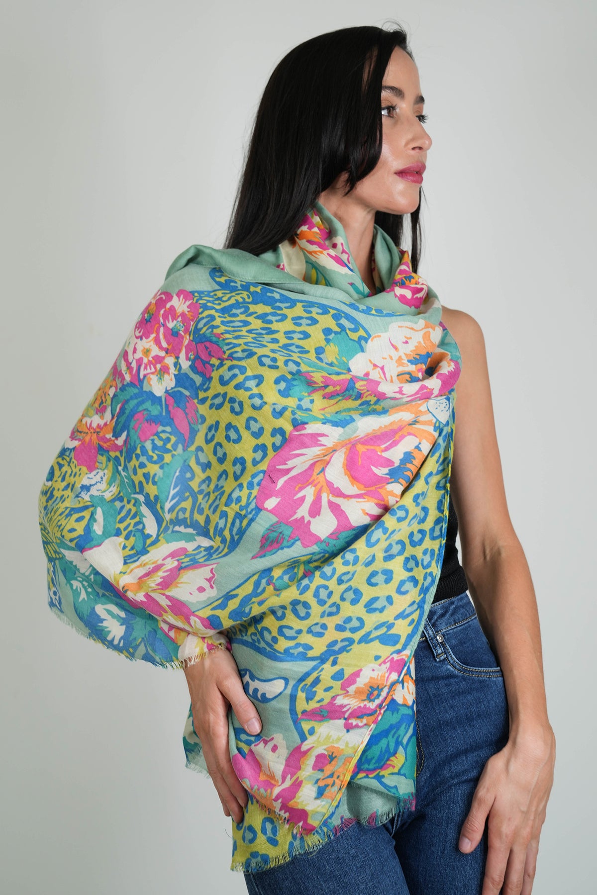 Green Tropical Scarf