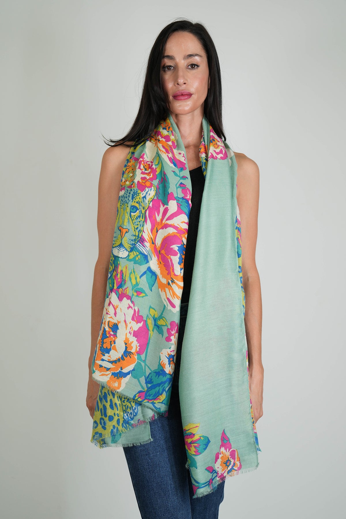 Green Tropical Scarf