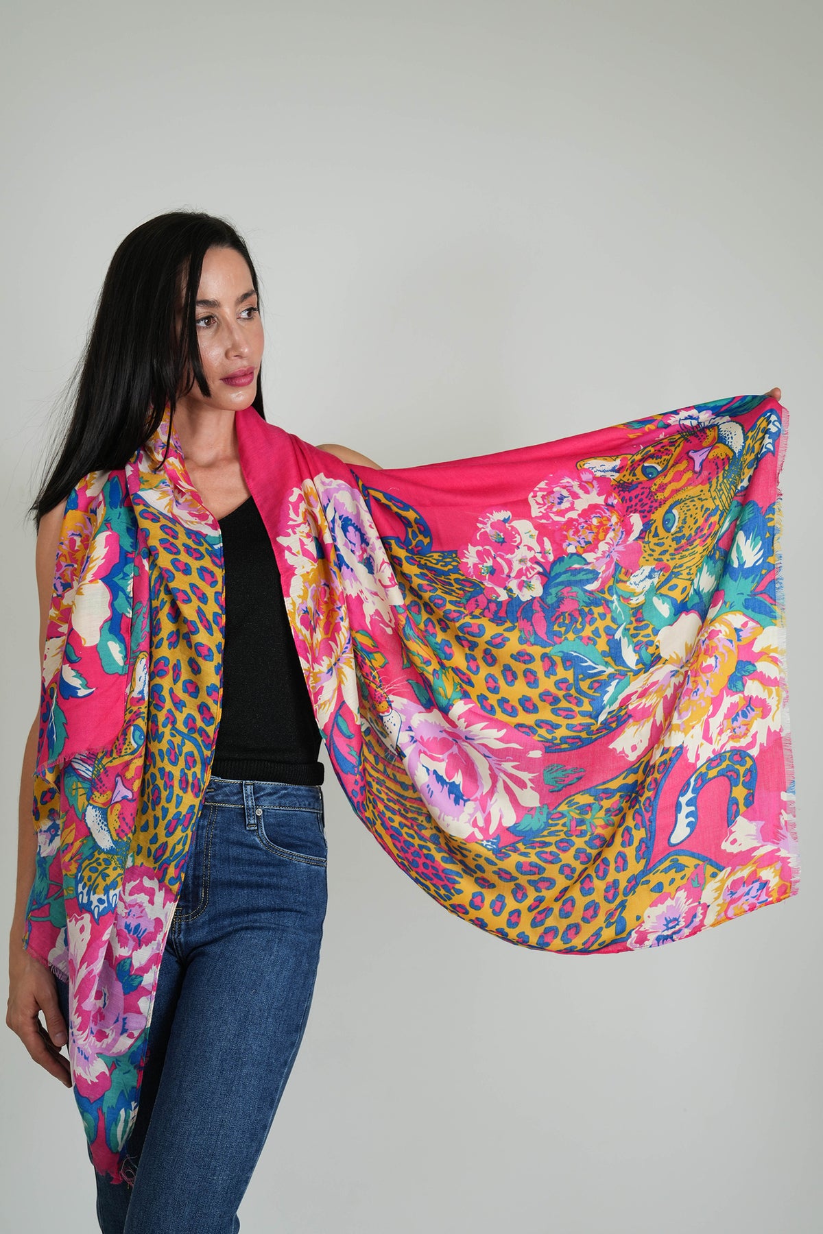 Pink Tropical Scarf