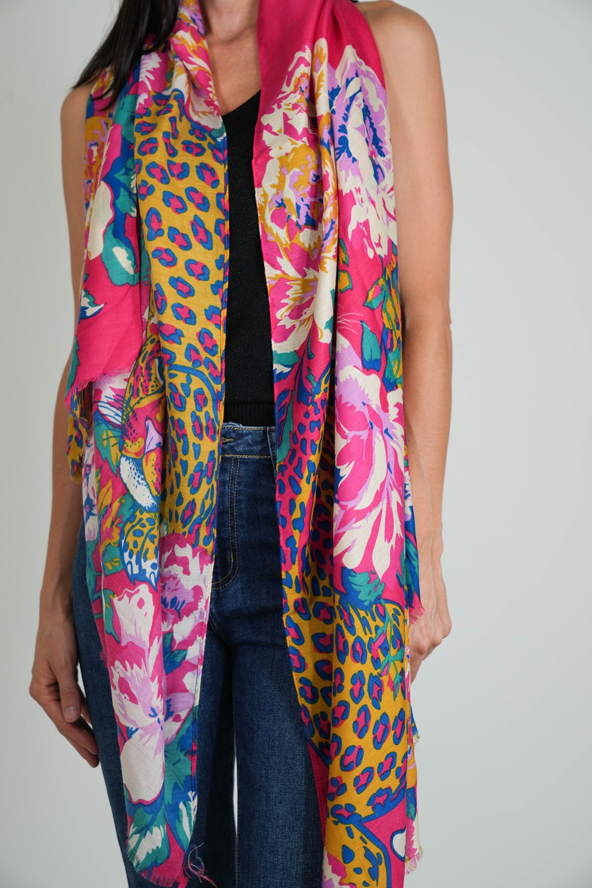 Pink Tropical Scarf