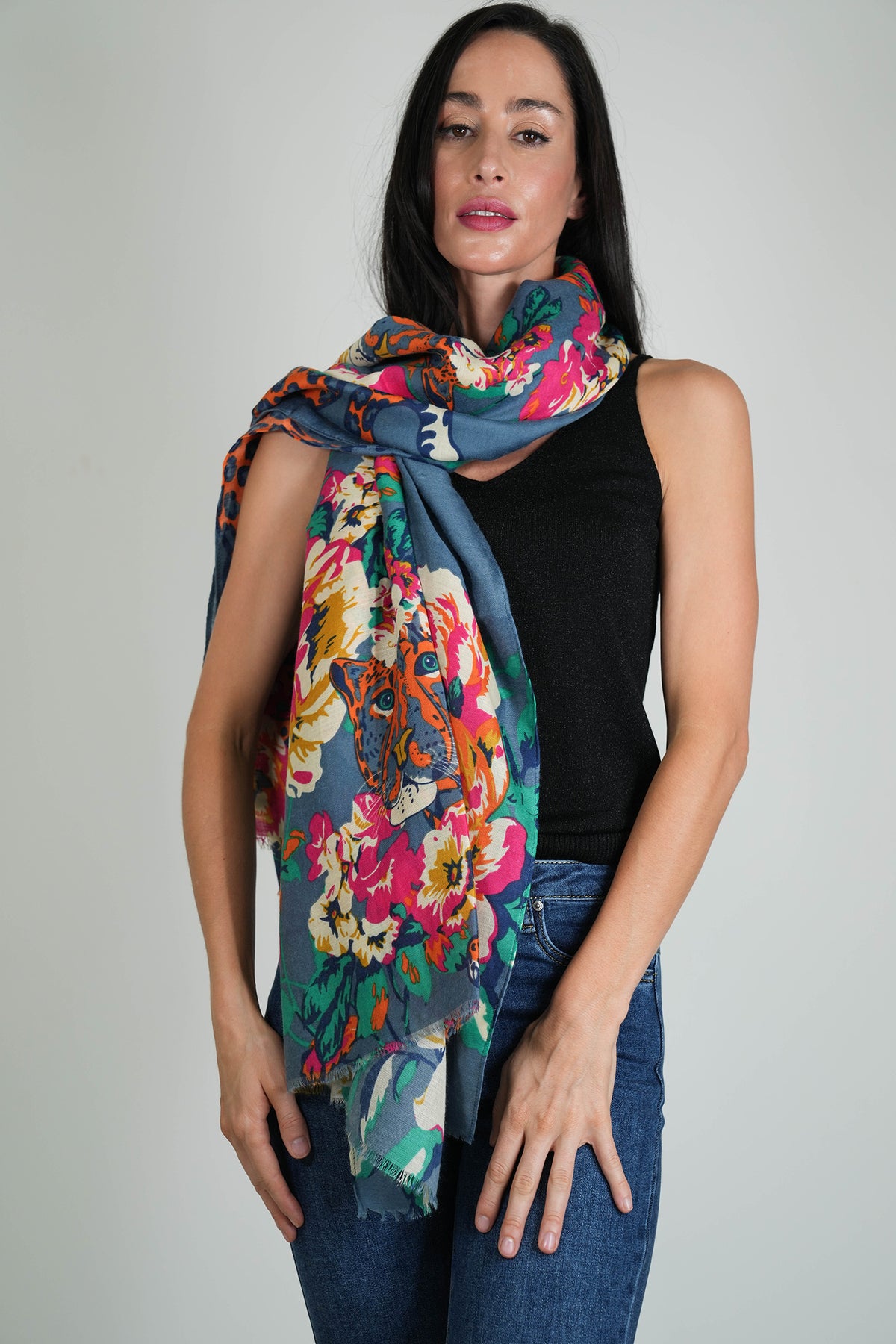 Blue Tropical Scarf