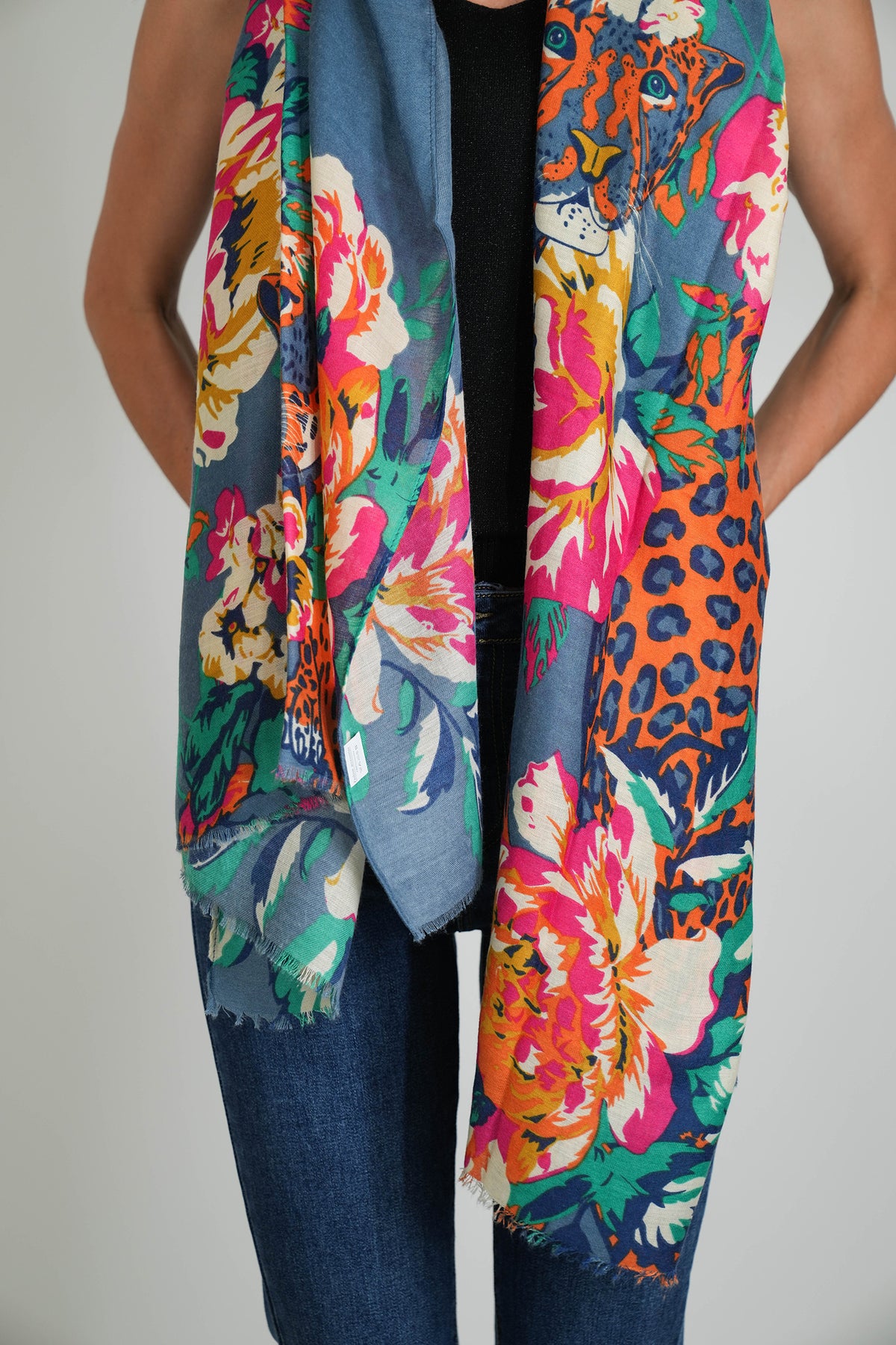 Blue Tropical Scarf