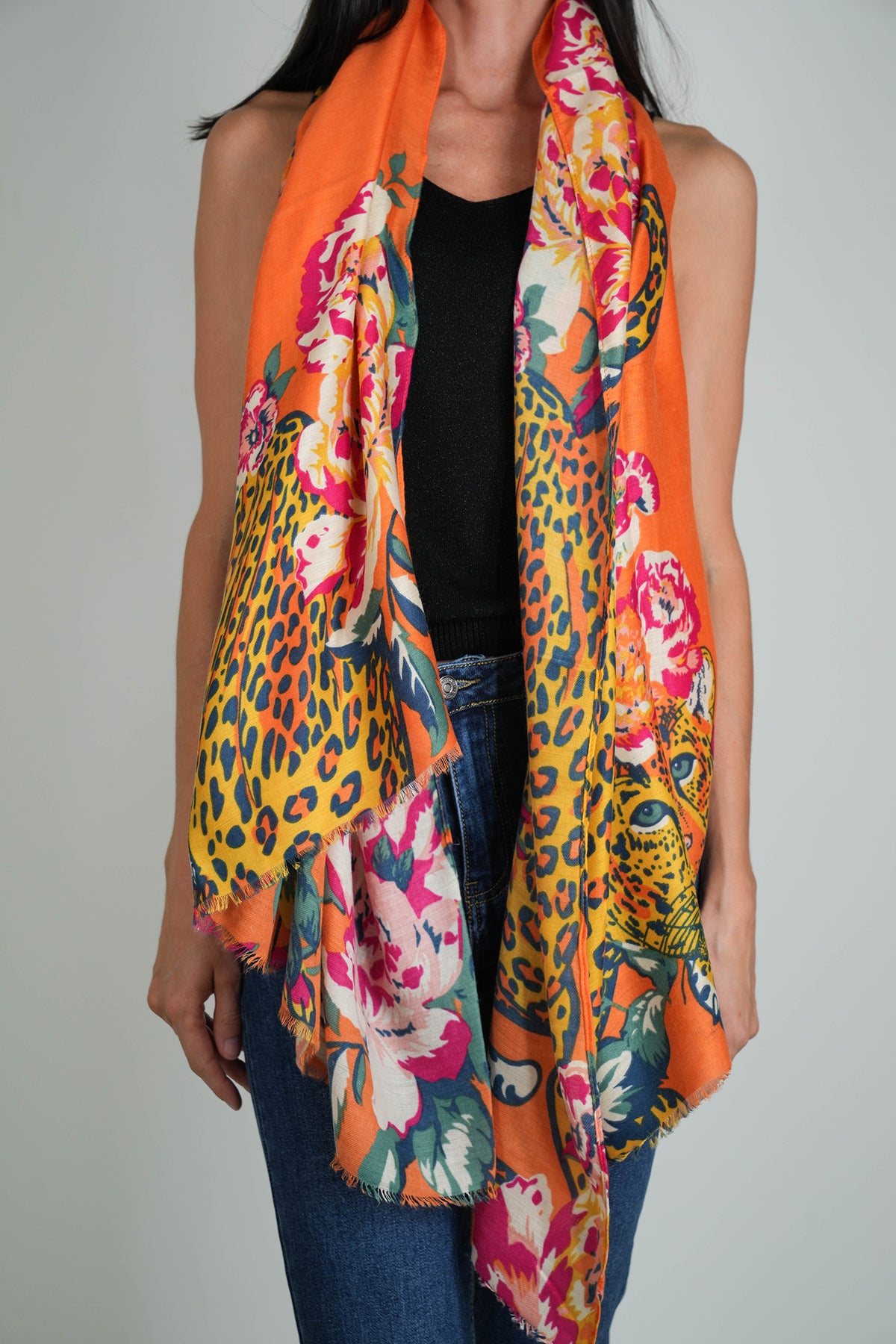 Orange Tropical Scarf