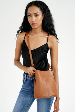 Brown Bucket Bag