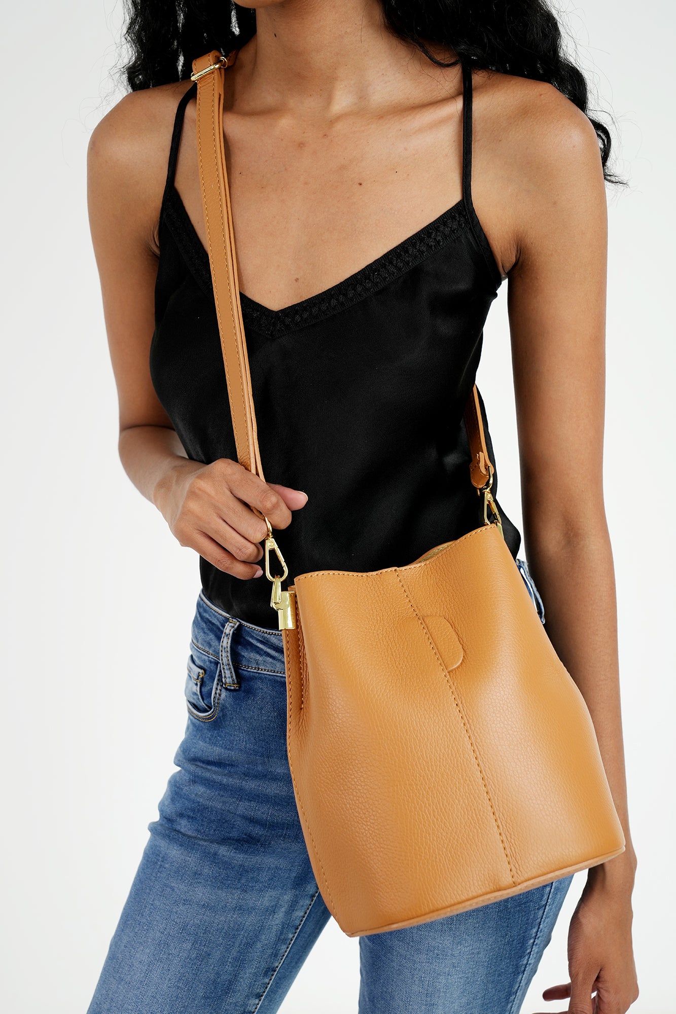 Tan Bucket Bag