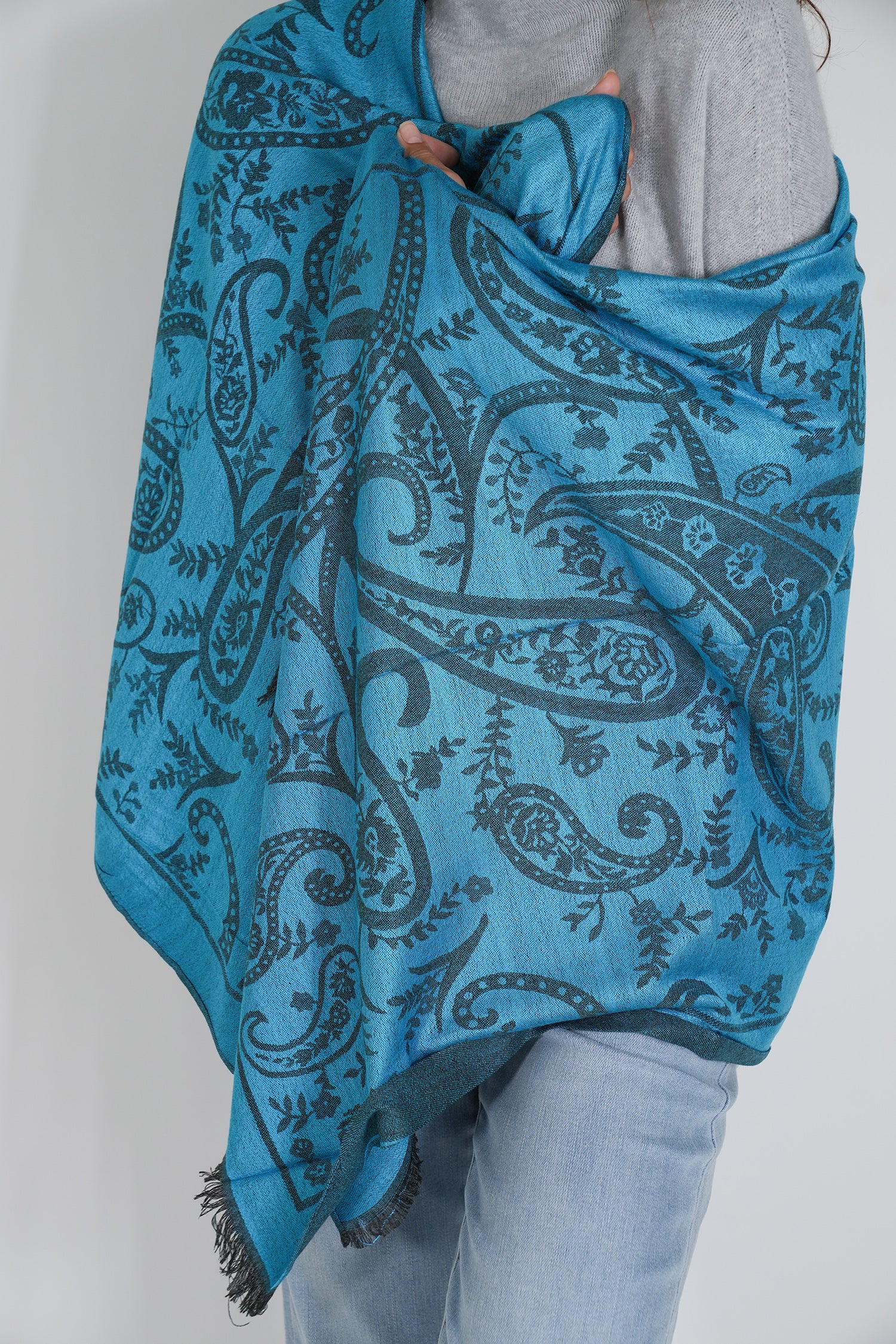 Turquoise Debbie Scarf, scarf from Something Pretty, alternative view