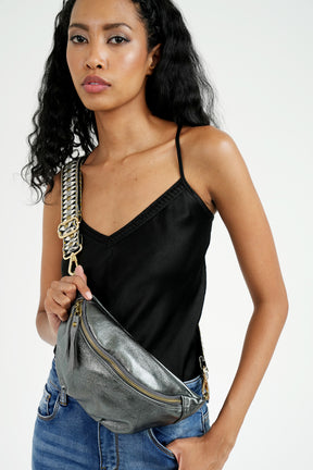 Black Studded Bag Strap