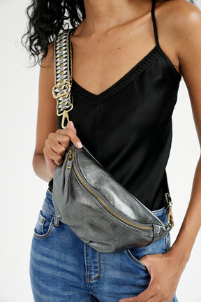 Black Studded Bag Strap