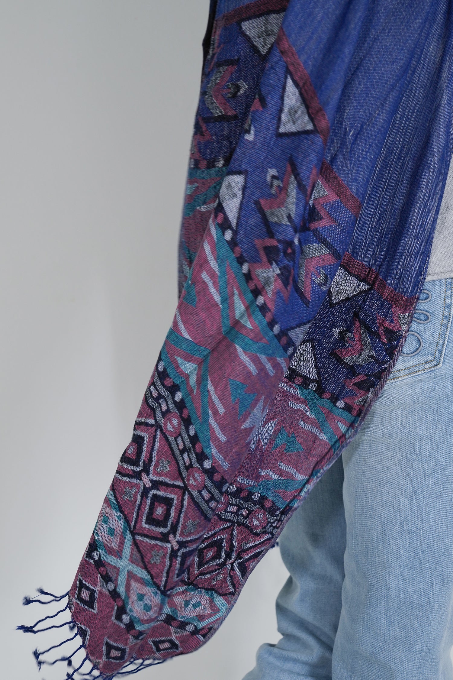 Cobalt Lola Scarf, scarf from Something Pretty, alternative view