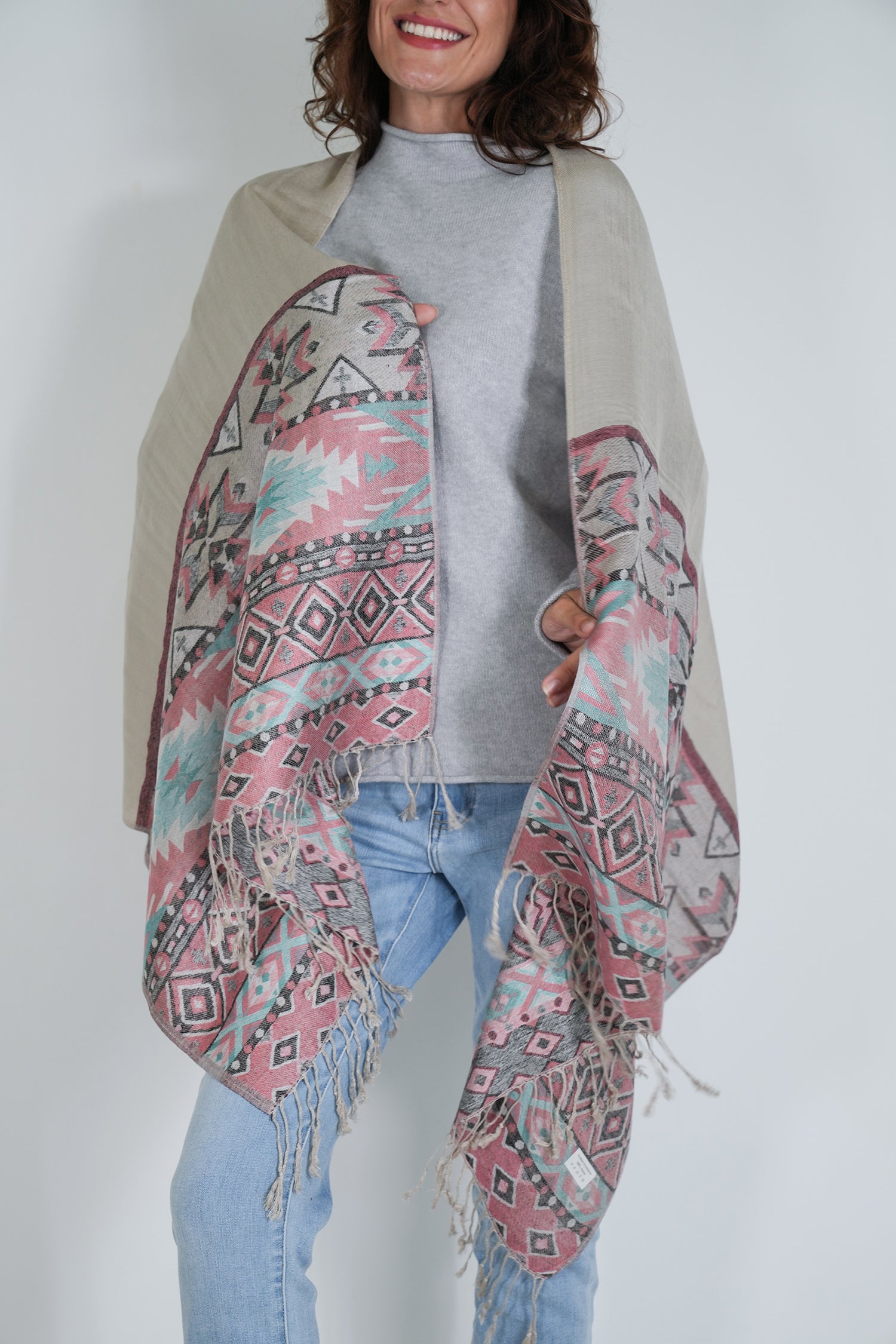 Cream Lola Scarf, scarf from Something Pretty, alternative view