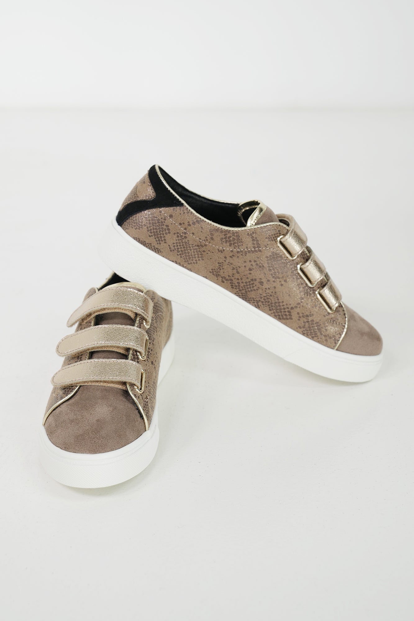 Taupe Snake Ady Sneaker, taupe snake print ladies sneaker from Something Pretty, alternative view