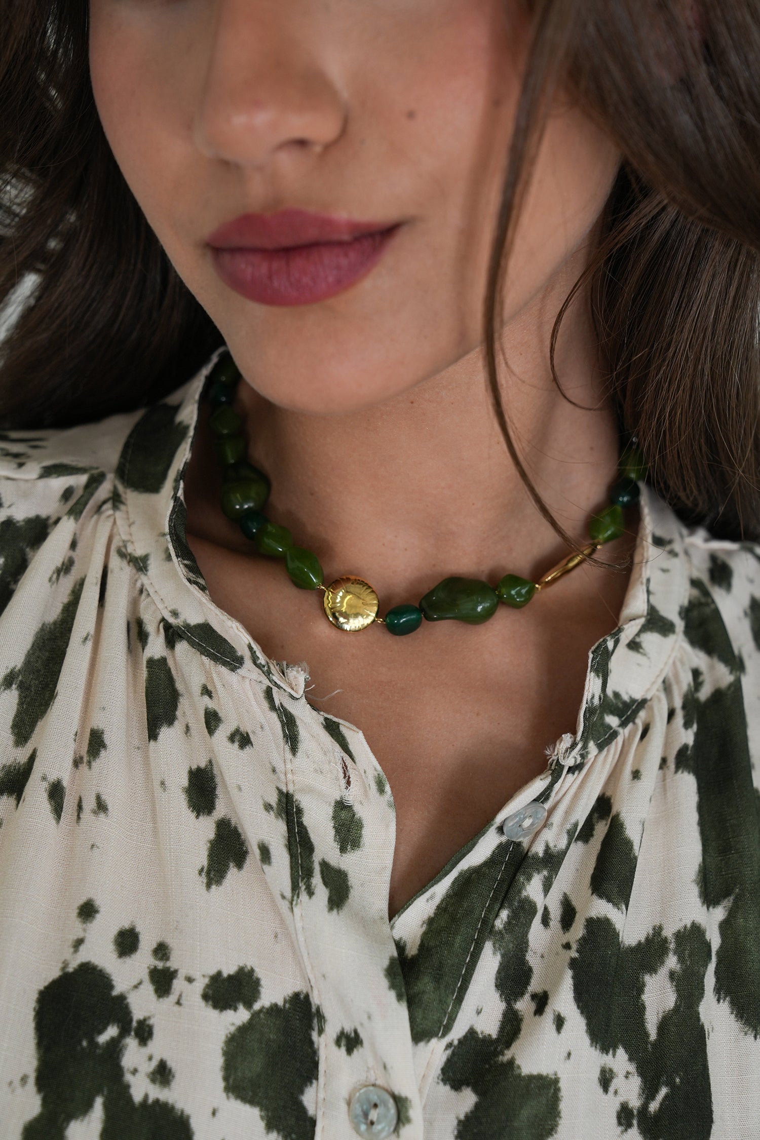 Green Nicky Necklace, necklace from Something Pretty, alternative view