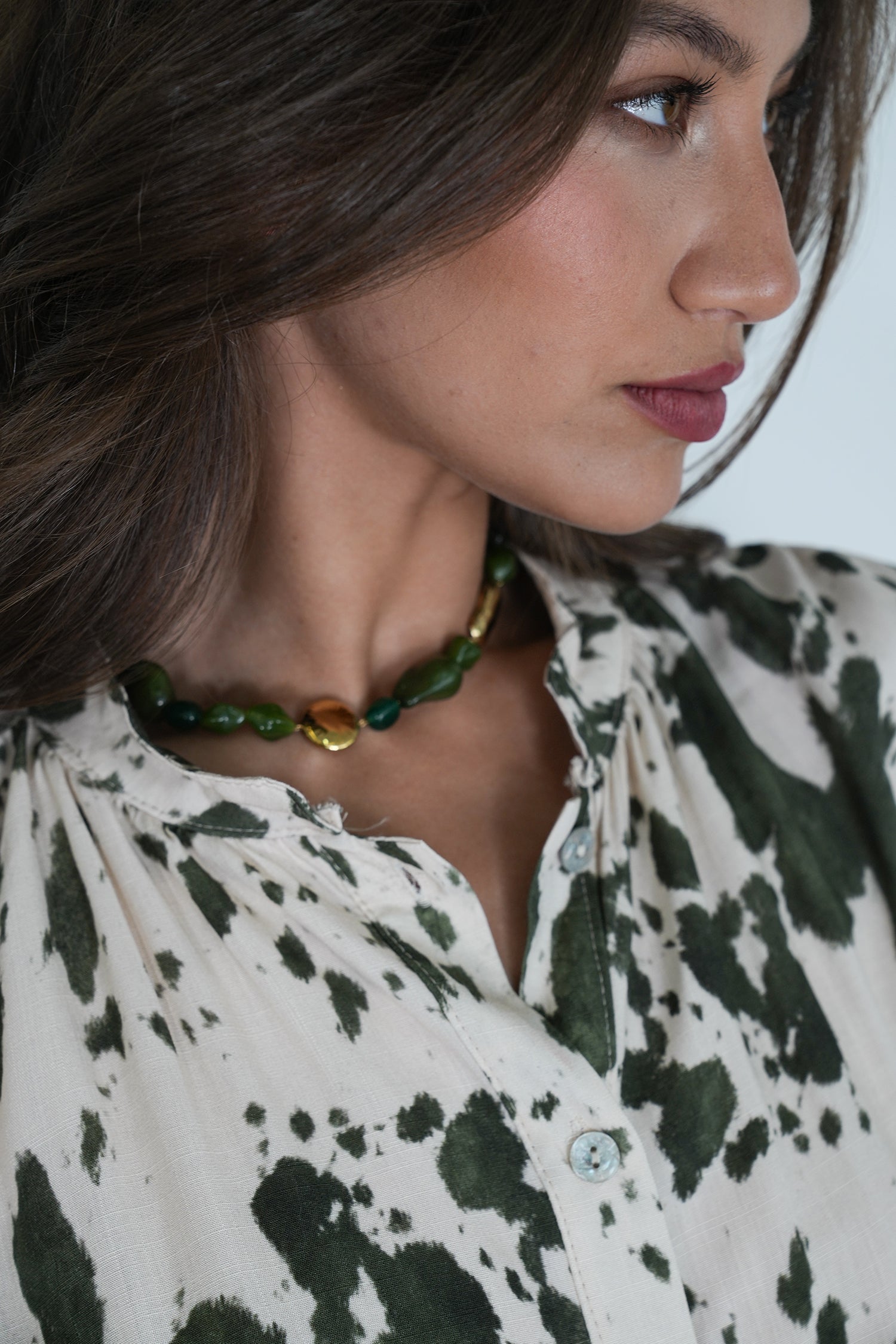 Green Nicky Necklace, necklace from Something Pretty, alternative view