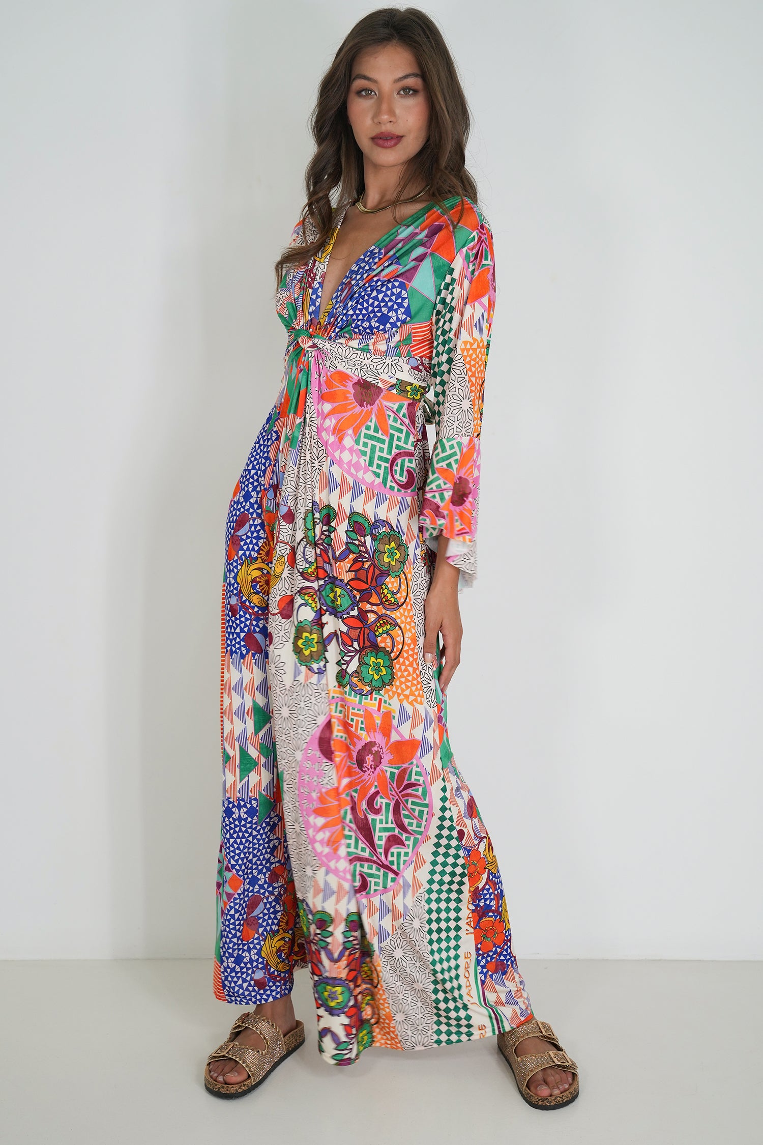 Resort Knot Dress With Sleeves