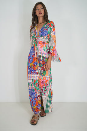 Resort Knot Dress With Sleeves