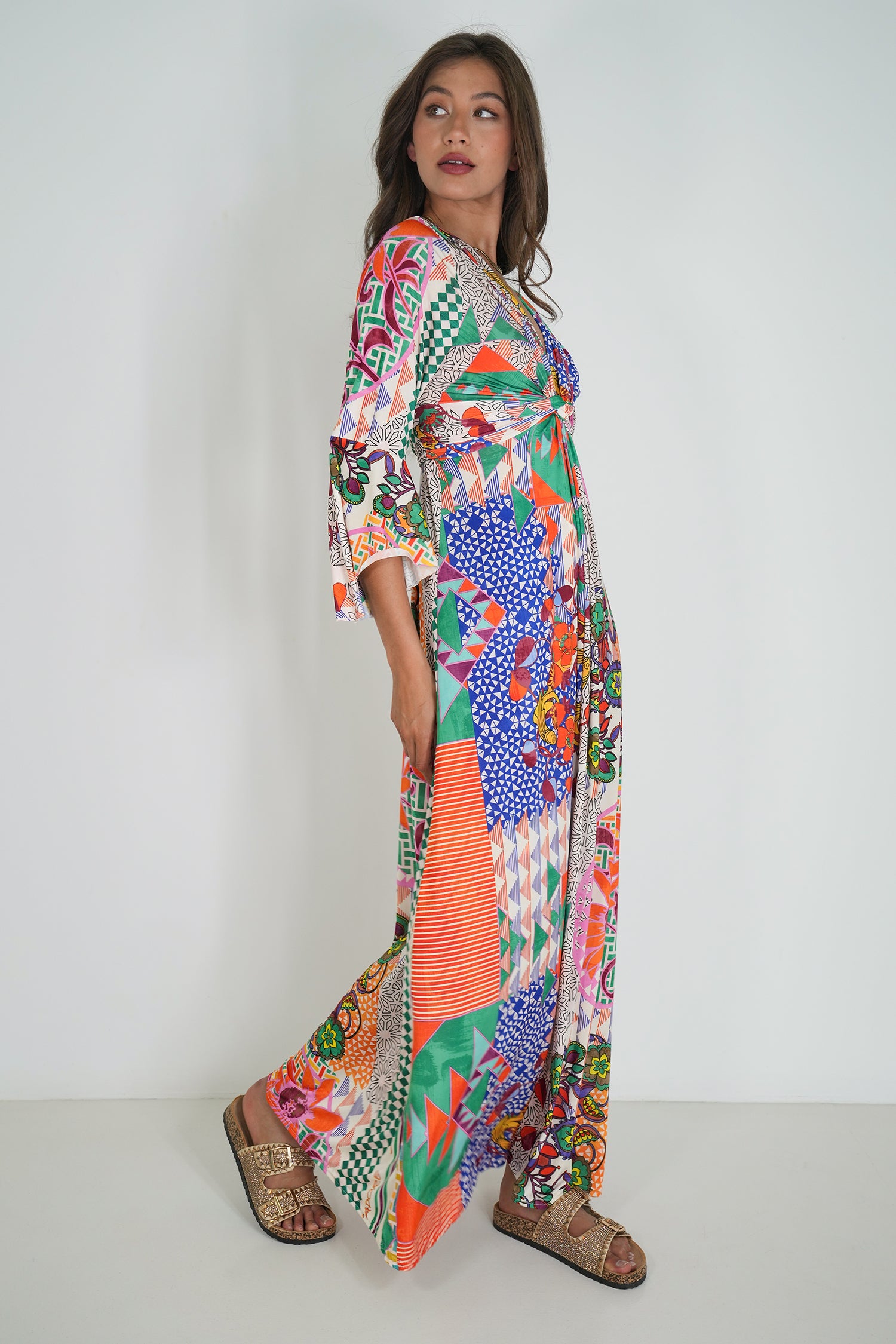 Resort Knot Dress With Sleeves