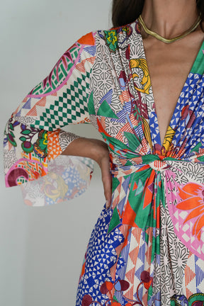 Resort Knot Dress With Sleeves