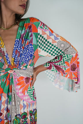 Resort Knot Dress With Sleeves