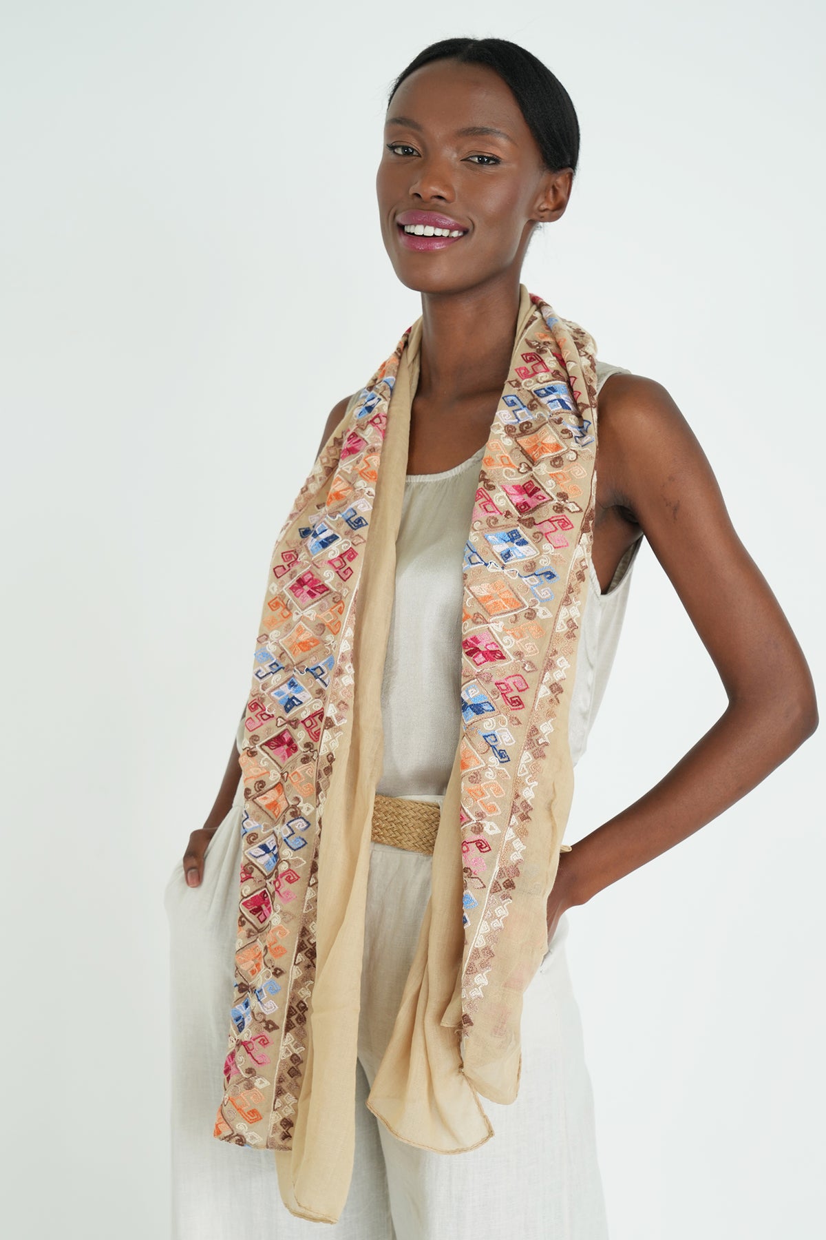 Beige Amelia scarf