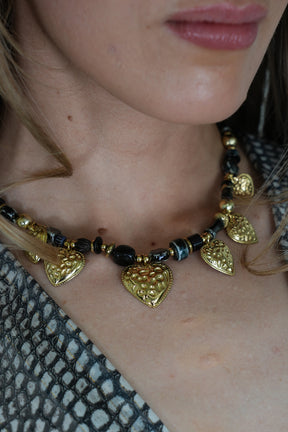 Black Heart Charm Necklace