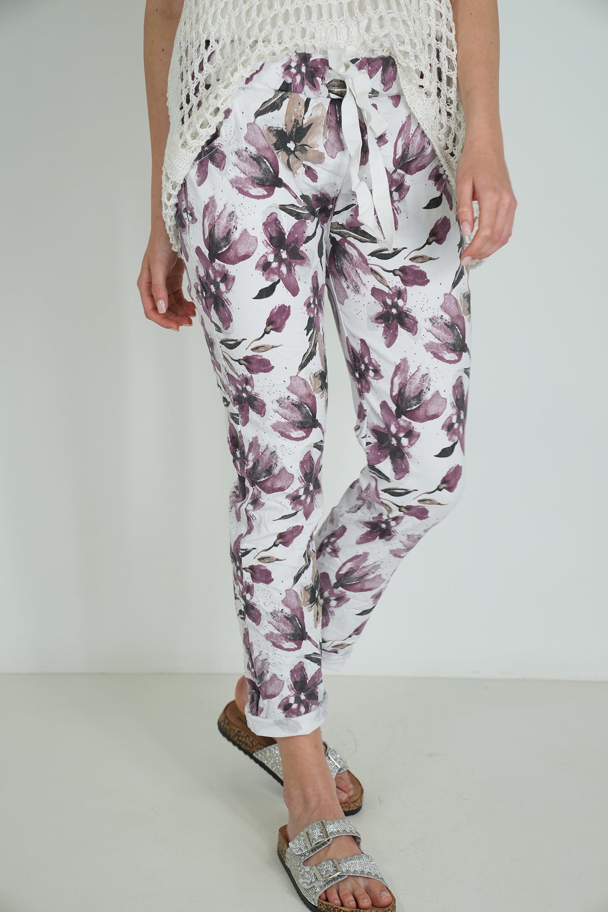 White Brigi Jogger Pant