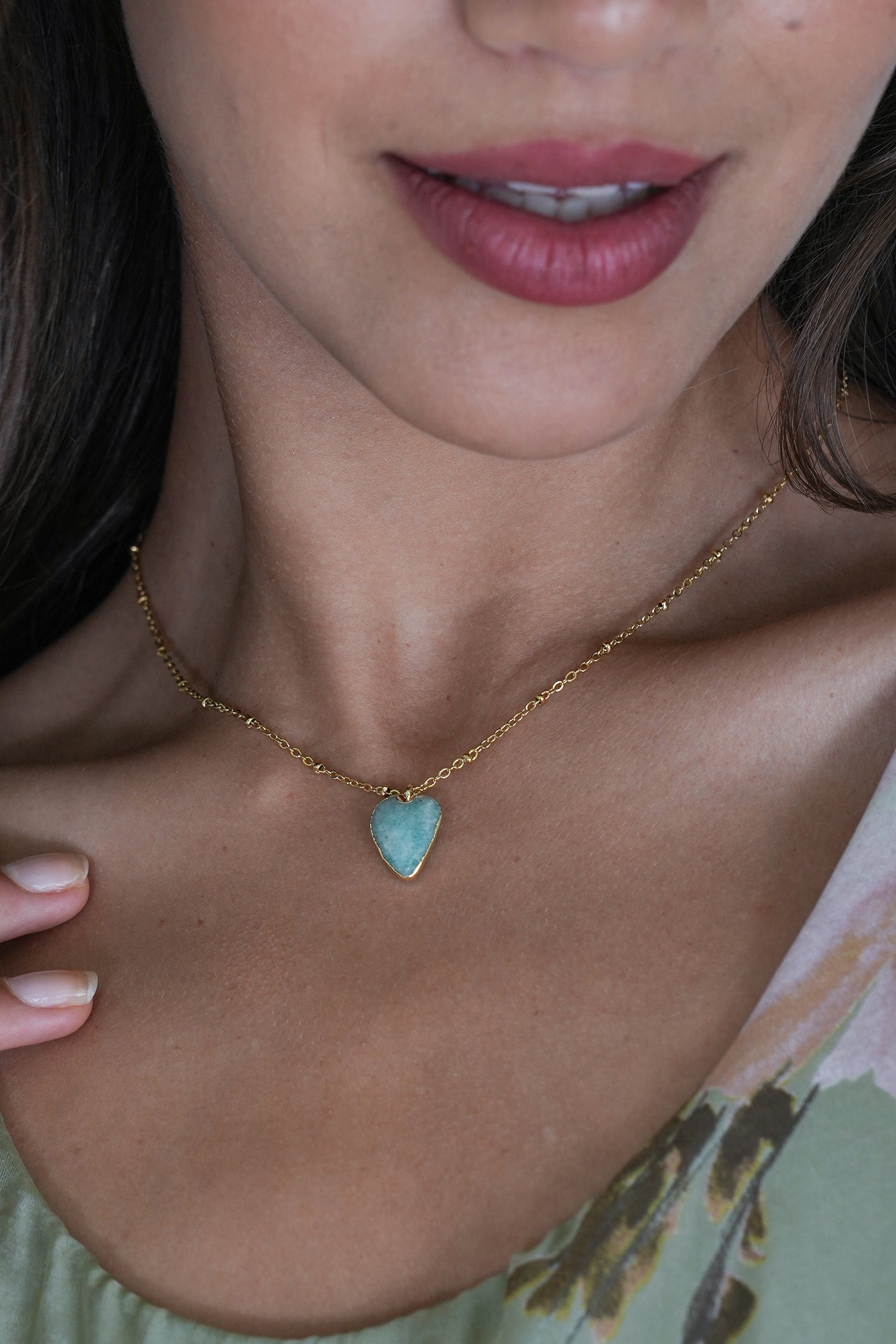 Sage Heart Necklace
