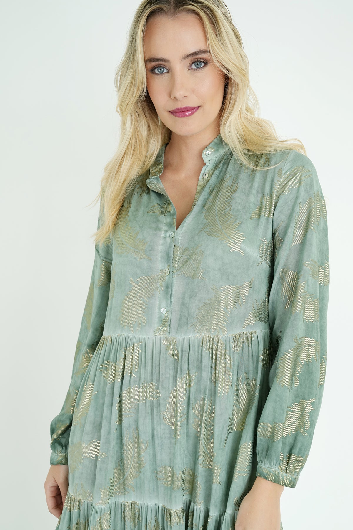 Sage Leaf Lizma Dress