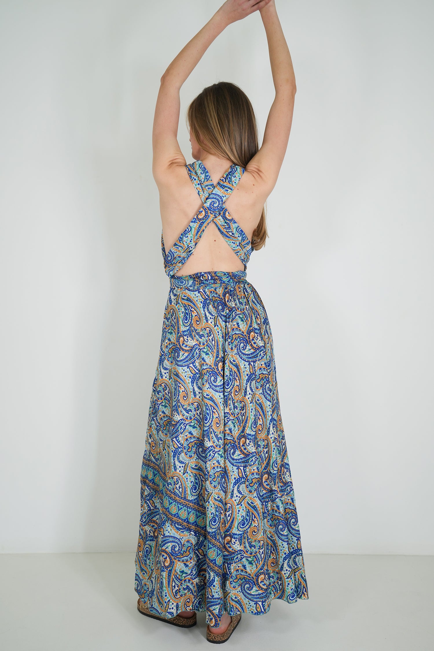 Cobalt Yellow Magic Tie Dress