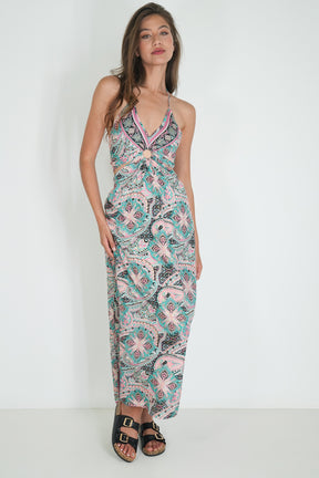 Pink Grey Ring Dress