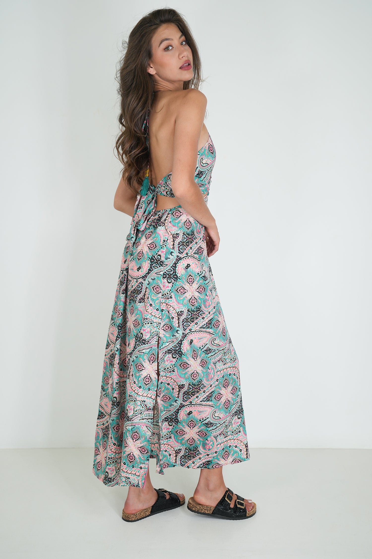 Pink Grey Ring Dress